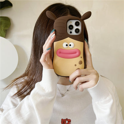 Cartoon Sausage Drop-resistant iPhone Case