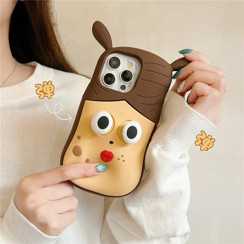 Cartoon Sausage Drop-resistant iPhone Case - Viexta