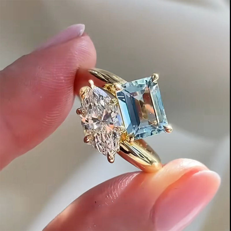 Exquisite Blue Healing-design Ring