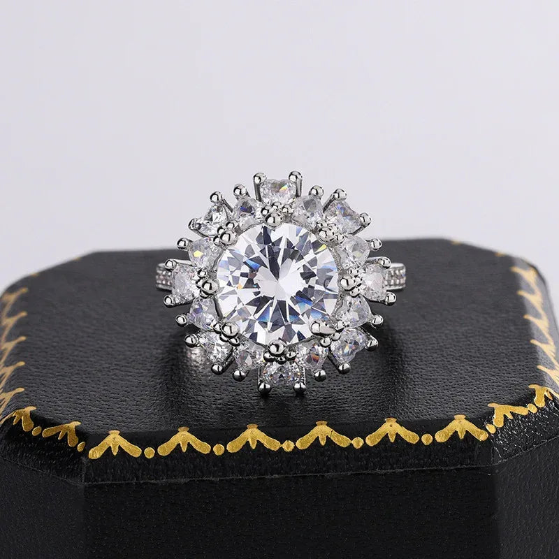 American Flower Diamond Ring - Viexta