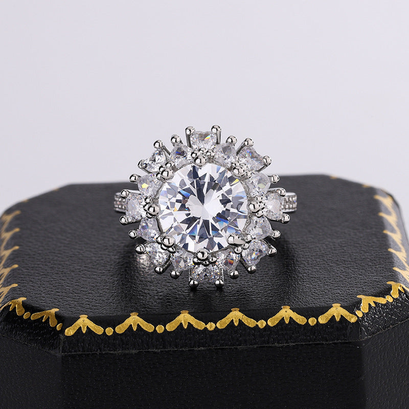 American Flower Diamond Ring
