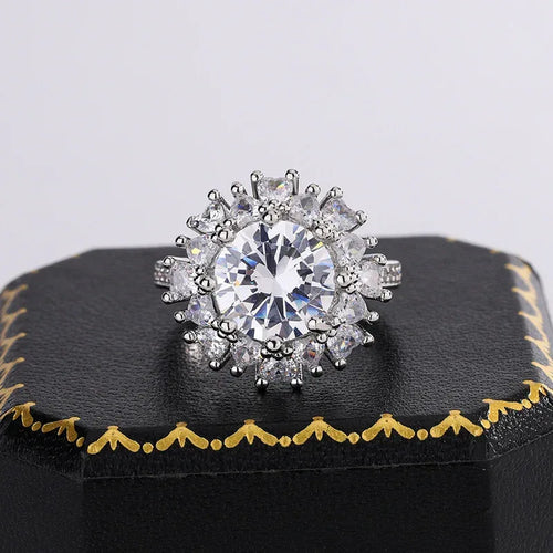 American Flower Diamond Ring - Viexta