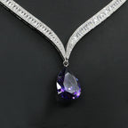 water-drop-zircon-clavicle-necklace-and-earring-set