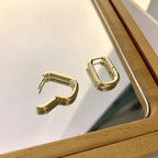 925 French Elegant Oval Hoops - Viexta