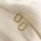 925 French Elegant Oval Hoops - Viexta