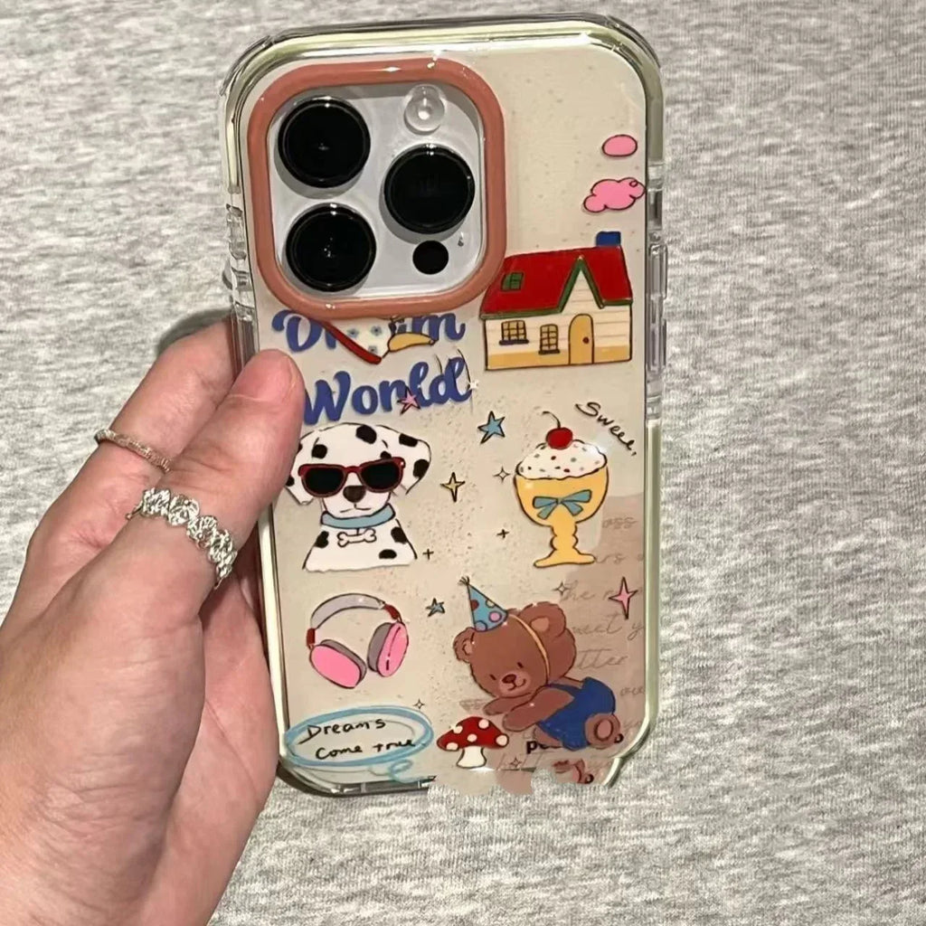 Retro Cute Dog Party iPhone Case - Viexta