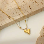 Cold Wind Heart Clavicle Chain - Viexta