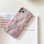 Girly pink gilded snakeskin iPhone case - Viexta