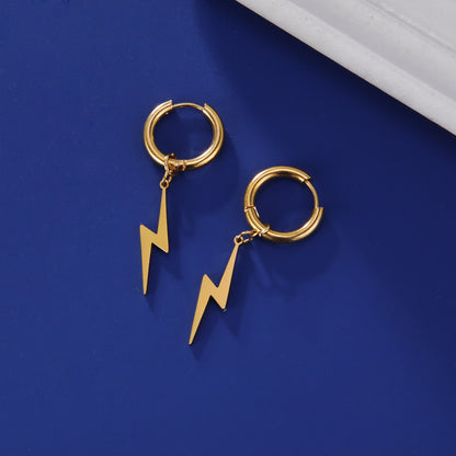 Wild Stainless Steel Lightning Earrings