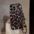 Retro Blue And Brown Leopard-Print iPhone Case - Viexta