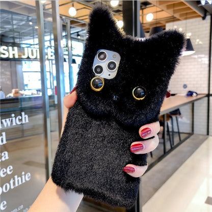 Plush Cute Cat iPhone Case