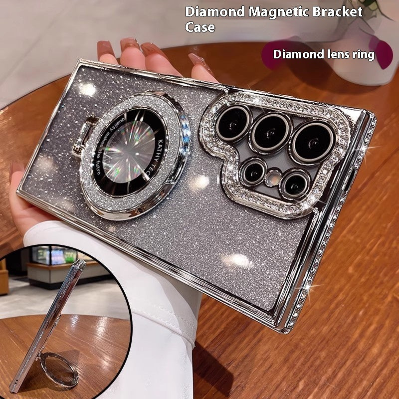 Glitter Magnetic Bracket Samsung Phone Case