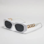 Square Spectacle Frame Black Women's Fashion Sunglasses - Viexta