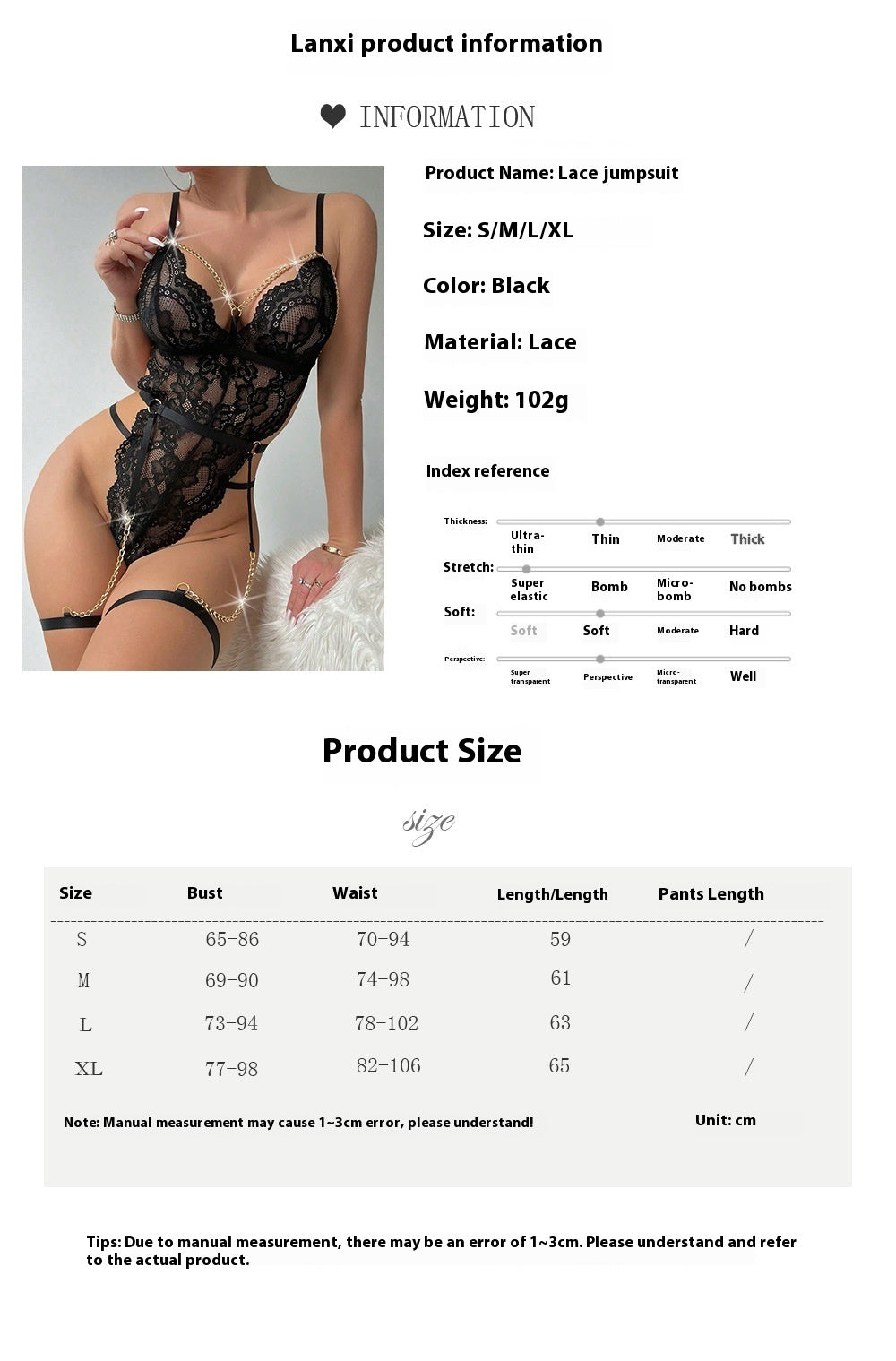 Lace See-through Passion Temptation Hollow Sexy Lingerie Suit Women