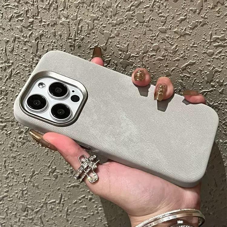 Magnetic Leather Drop-resistant Flannel iPhone Case - Viexta
