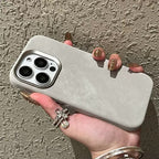 Magnetic Leather Drop-resistant Flannel iPhone Case