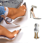 Rhinestone pointed sandals