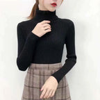 Women's Solid Color Turtleneck Sweater - Viexta