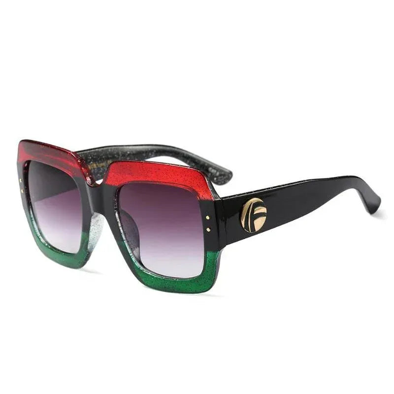 Colorful glitter retro sunglasses - Viexta