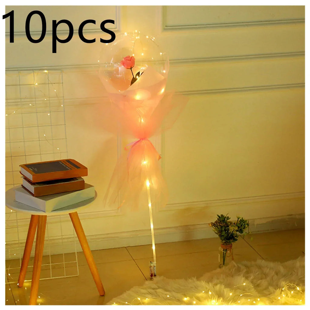 LED Luminous Balloon Rose Bouquet - Viexta