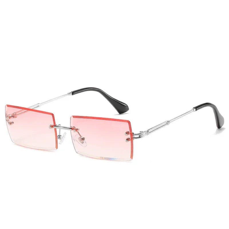new-rimless-cut-edge-square-sunglasses - Viexta