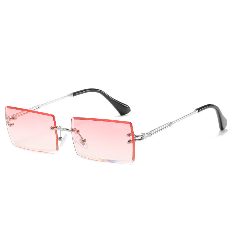 New Rimless Cut Edge Square Sunglasses