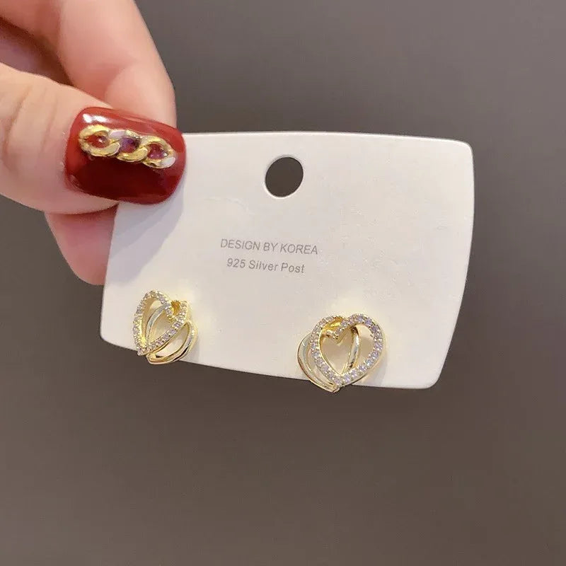 S925 Silver Needle Love Series Earrings - Viexta