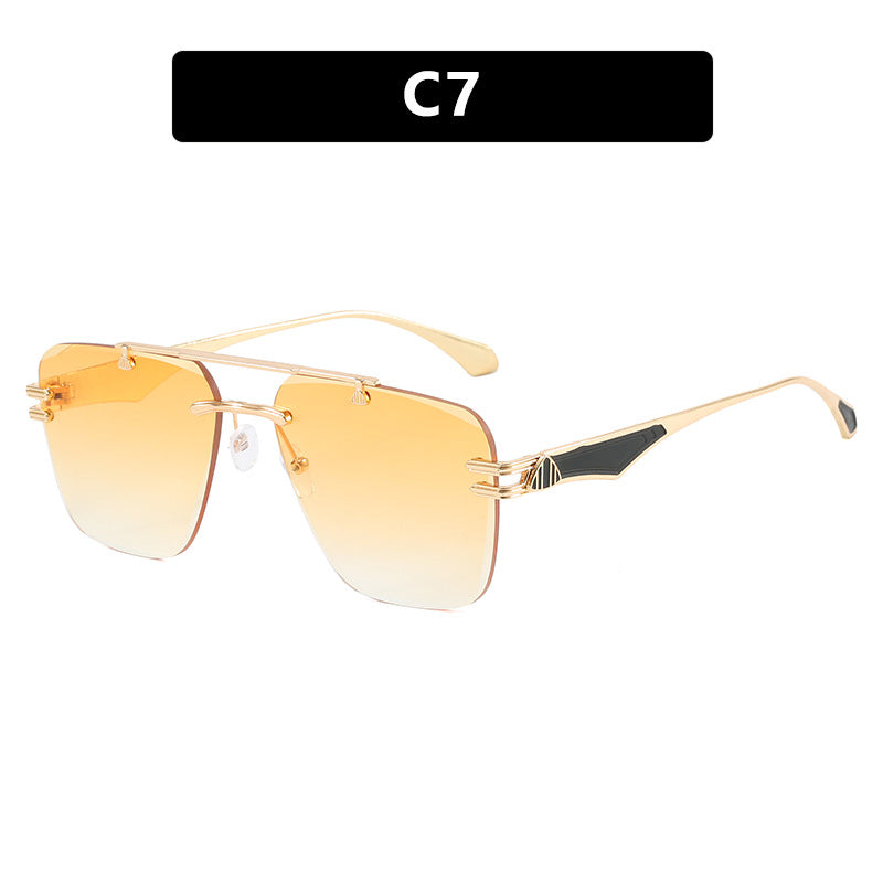 Frameless sunglasses, new trendy women's sunglasses, UV resistant driving ins, European and American sunglasses, high-end feel