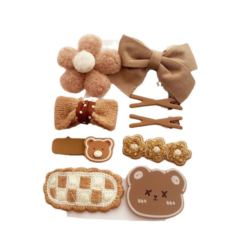 Korean Milk Tea Color Plush Hairpin - Viexta