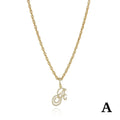 26 Letter Zircon 18k Gold Necklace - Viexta