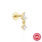 S925 Sterling Silver Moon Piercings