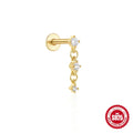 S925 Sterling Silver Moon Piercings - Viexta