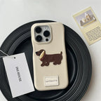 Leather Sausage Dog iPhone Case - Viexta