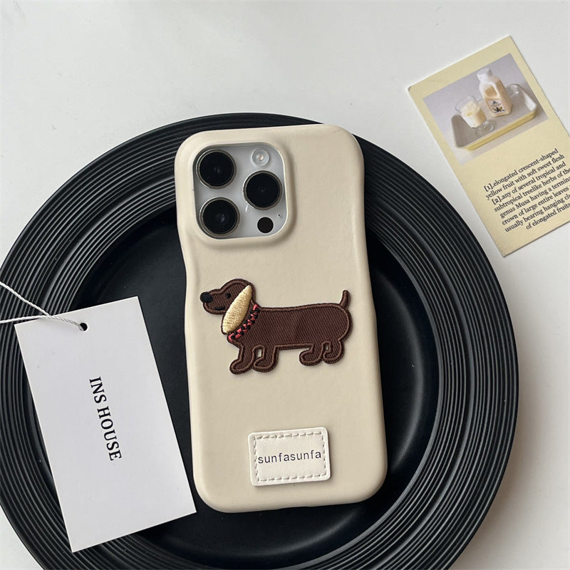 Leather Sausage Dog iPhone Case