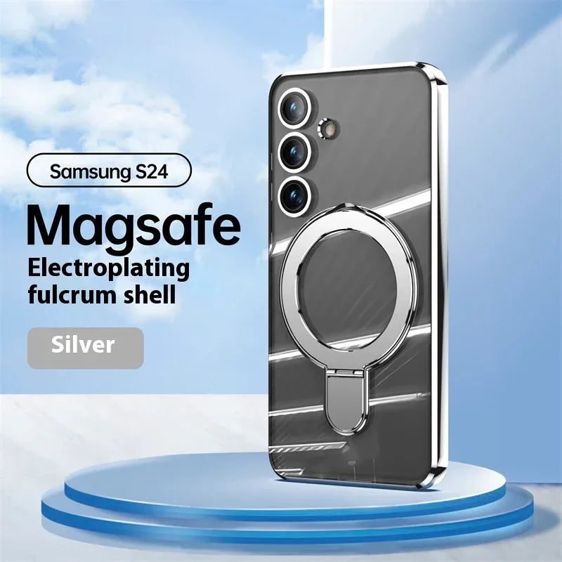 Transparent Plating Bracket Silicone Samsung Protective case - Viexta