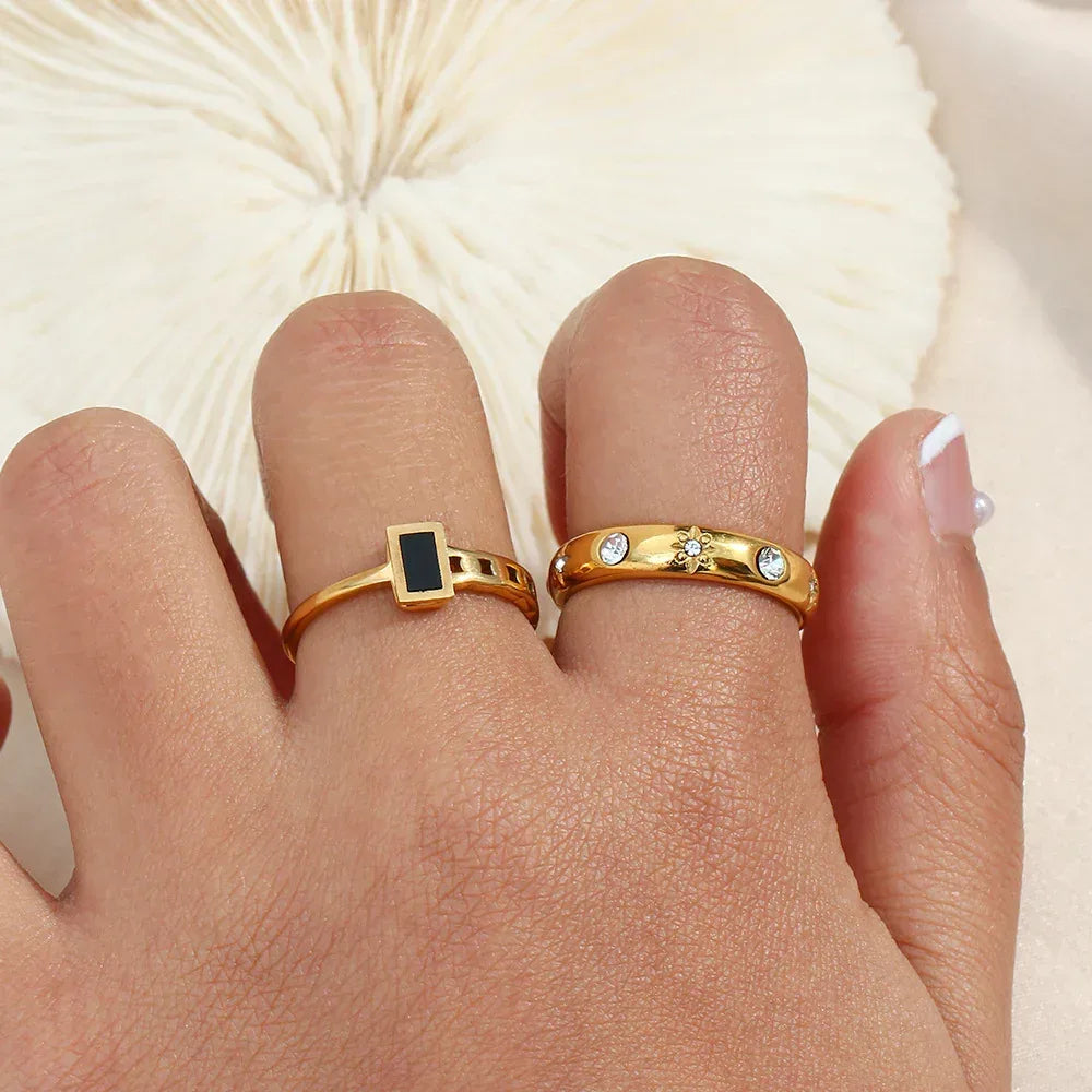 18k Luxury Temperament Flower Ring - Viexta