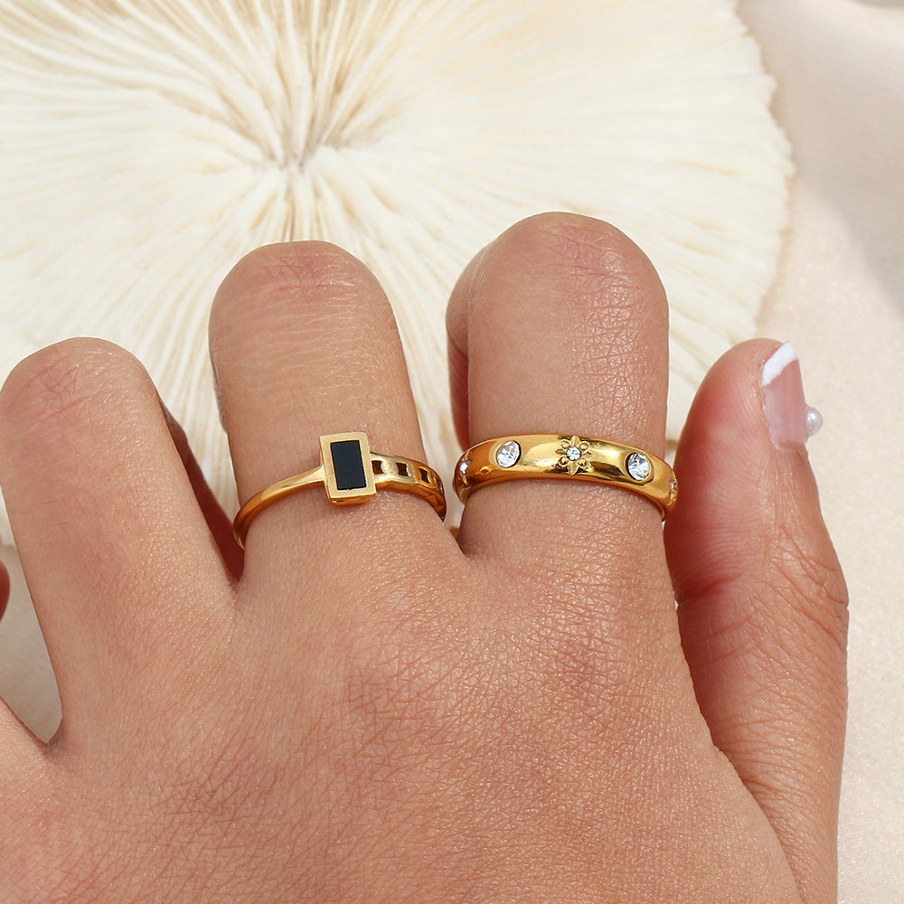 18k Luxury Temperament Flower Ring