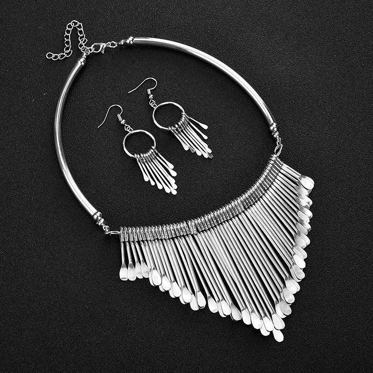 multi-layer-tassel-necklace-set - Viexta