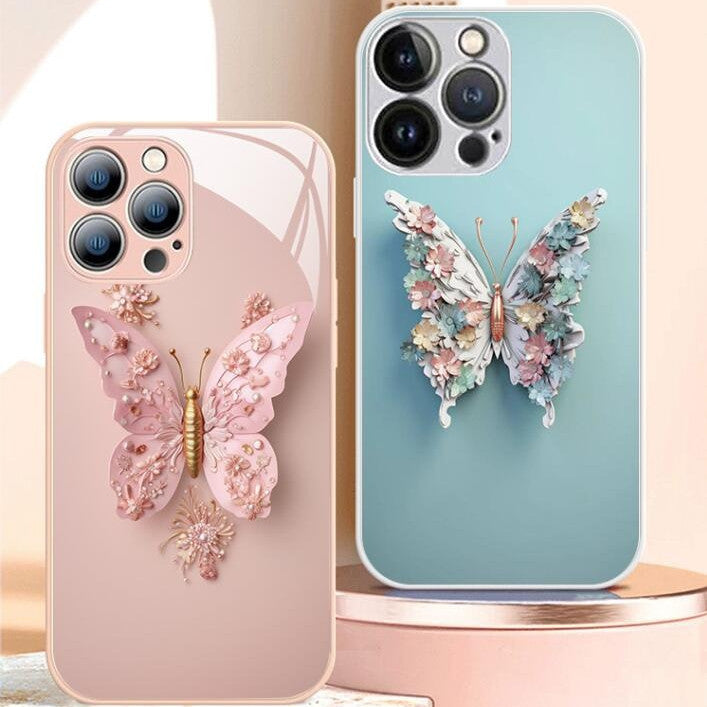 Fairy Butterfly Glass iPhone Case