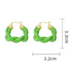 Leather Twist Earrings. - Viexta