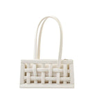 Waffle PU Leather Shoulder Bags - Viexta