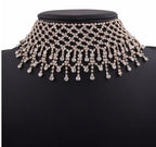 Rhinestone Fringed Necklace Chain - Viexta