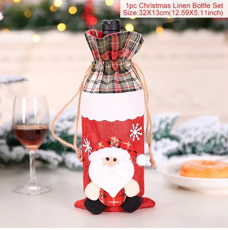 christmas-decorations-christmas-wine-bottle-socks - Viexta