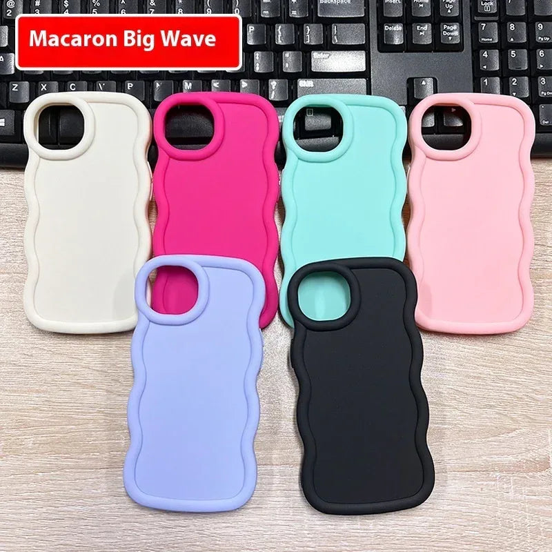 macaron-big-wave-silicone-case - Viexta