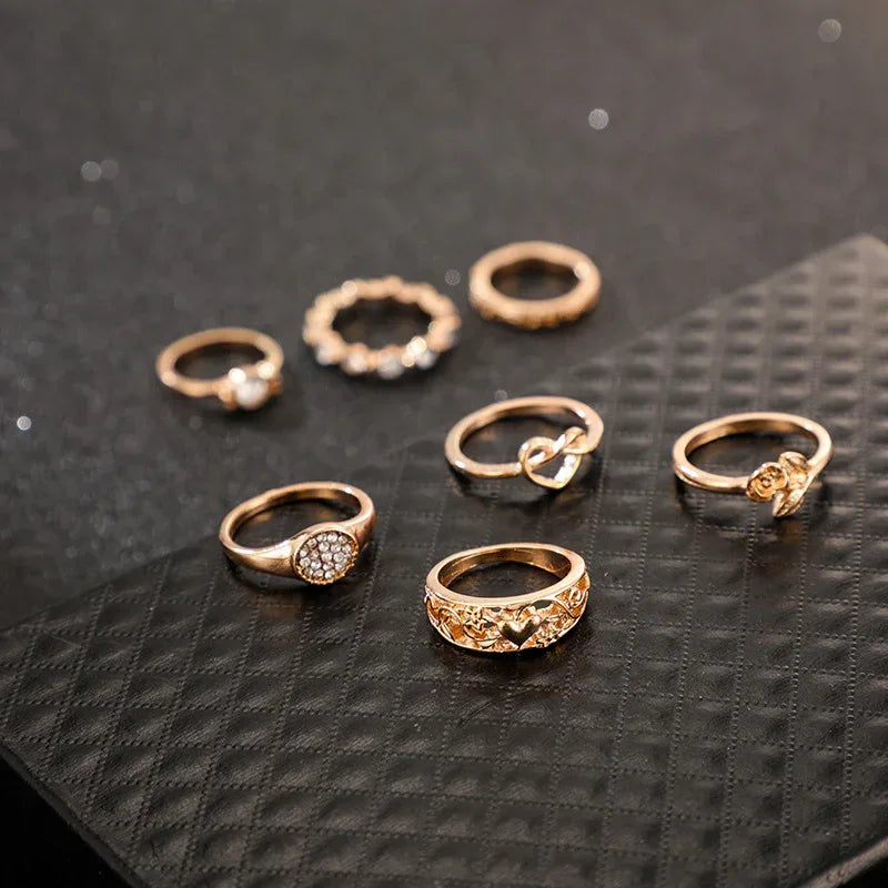 7 Piece Love Ring Set - Viexta