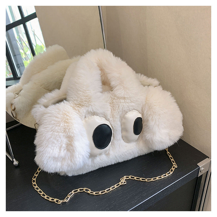 Cute Cartoon Big Eyes Dog Plush Bags