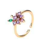 Cute Fruit Grape Ring - Viexta