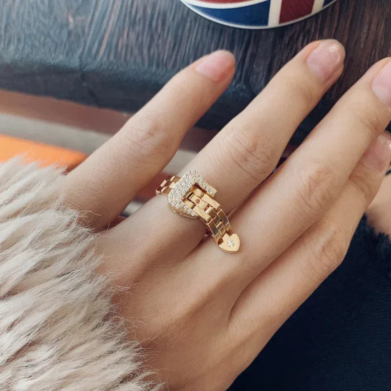 18k-soft-chain-snake-ring-bracelet - Viexta