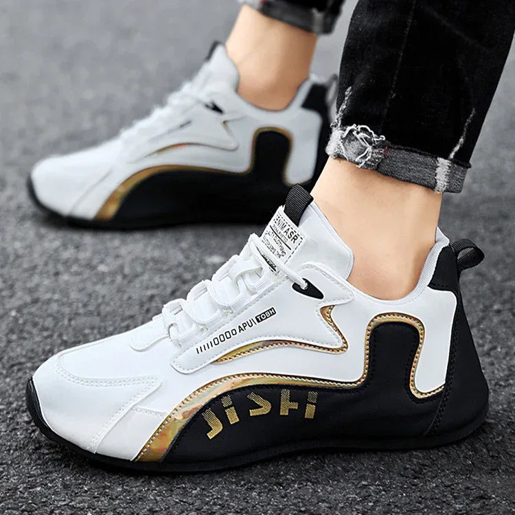Colorblock Lace-up Sneakers - Viexta