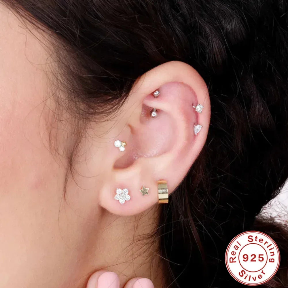 s925-sterling-silver-horse-eye-stud-earrings - Viexta